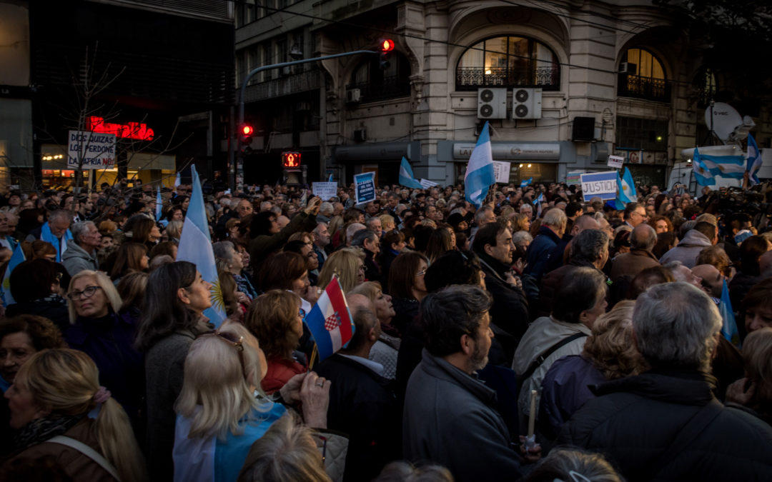 Marcha de las Velas en Tribunales para presionar a la Justicia