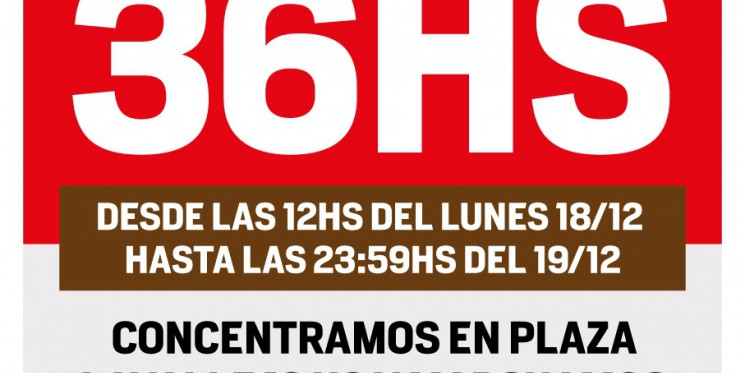 Los judiciales pararon por 36 horas