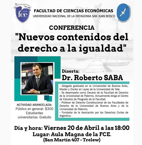 Trelew: Conferencia con el Dr. Saba