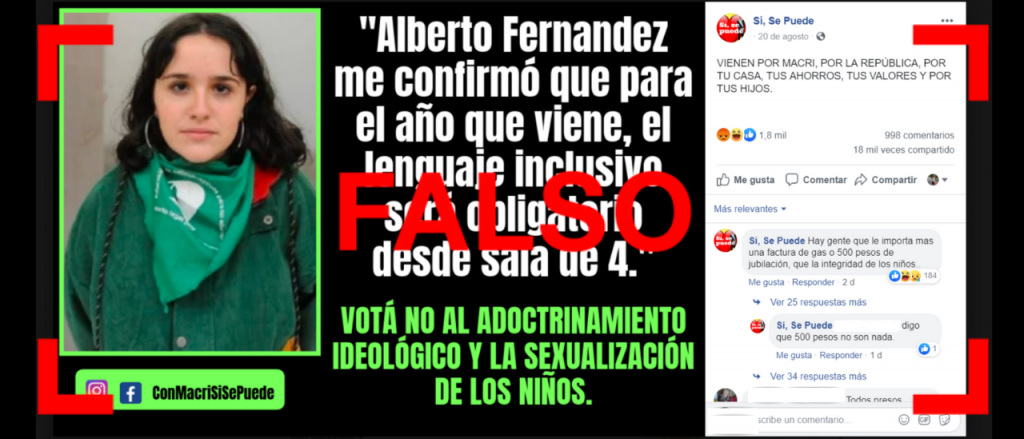 Reverso: No, Ofelia Fernández no dijo: “Alberto Fernández me confirmó que para el año que viene el lenguaje inclusivo será obligatorio desde sala de 4”