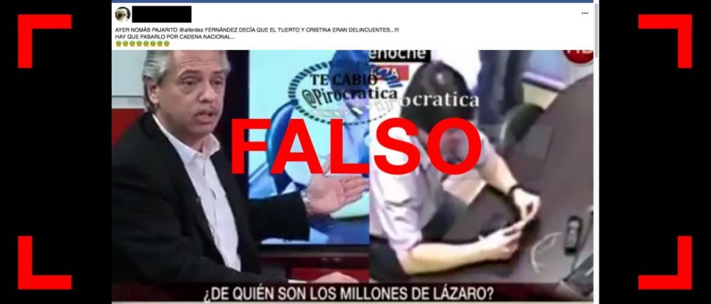 Reverso: Es falso que Alberto Fernández dijo en una entrevista que Néstor y Cristina Kirchner “eran delincuentes”, hablaba de Lázaro Báez