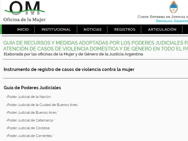 Publican una guía de recursos de los poderes judiciales del país para intervenir en casos de violencia de género o doméstica